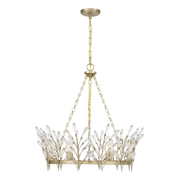 Orianna 6-Light Chandelier in Noble Brass