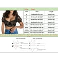 thumbnail image 4 of Xudanell women 1pc underwire lingerie lace vest women's elegant dirndl blouse dirndl blouse lace blouse Formal Summer Sexy Crop Top (Black,S), 4 of 7