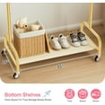 thumbnail image 4 of Gold Kids Dress Up Rack with Wheels, Sturdy Metal Clothing Storage for Little Girls and Toddlers, 4 of 6