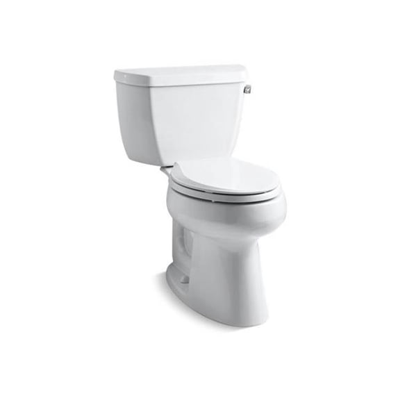 Kohler K-5299-RA-0 1.0 GPF Highline Classic Comfort Elongated Bowl Chair Height Toilet with Right-Hand Trip Lever, White - 2 Piece