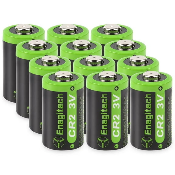 Enegitech CR2 3V Lithium Battery, DL-CR2 for Golf Rangefinder Non-Rechargeable 12 Pack