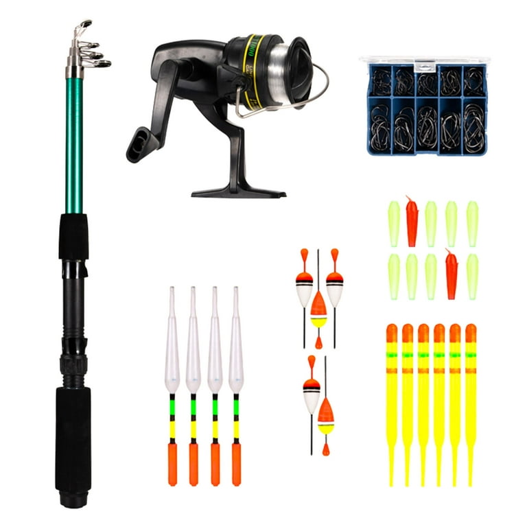 Famure Kids Fishing Pole Set, Portable Telescopic Fishing Rod and Reel Combo  Kit