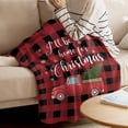 thumbnail image 3 of Christmas Throw Blanket 60" x 80", Lightweight Super Soft Bed Blanket for Bedroom Living Rooms, Cozy Fleece Comfy Microfiber Throw Blankets for Couch Sofa, Truck Tree Snowflake Red Blank Lattice, 3 of 6