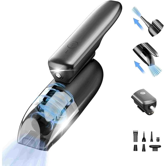Hulmay Cordless Handheld Car Vacuum, 10000Pa Powerful Suction with 2 Modes, Portable, 1lb Lightweight with Hepa Filter for Pet Hair, Home, Auto Cleaning
