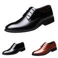 thumbnail image 2 of CPNG Mens Soft Sole Dress Shoes Oxford Style Formal Classic Invisible Height Increasing Elevator Shoes Lace Up Business Casual Uniform Modern Work Wedding Shoes, 2 of 7