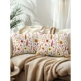 thumbnail image 2 of Outdoor Pillows Waterproof, Thanksgiving Pumpkin Bedding Throw Pillows with Insert for Couch Sofa Bed, Country Botanical Flowers Plants 12x20 Inch Pillowcases Decorative Camping Patio Pillow Set of 2, 2 of 8