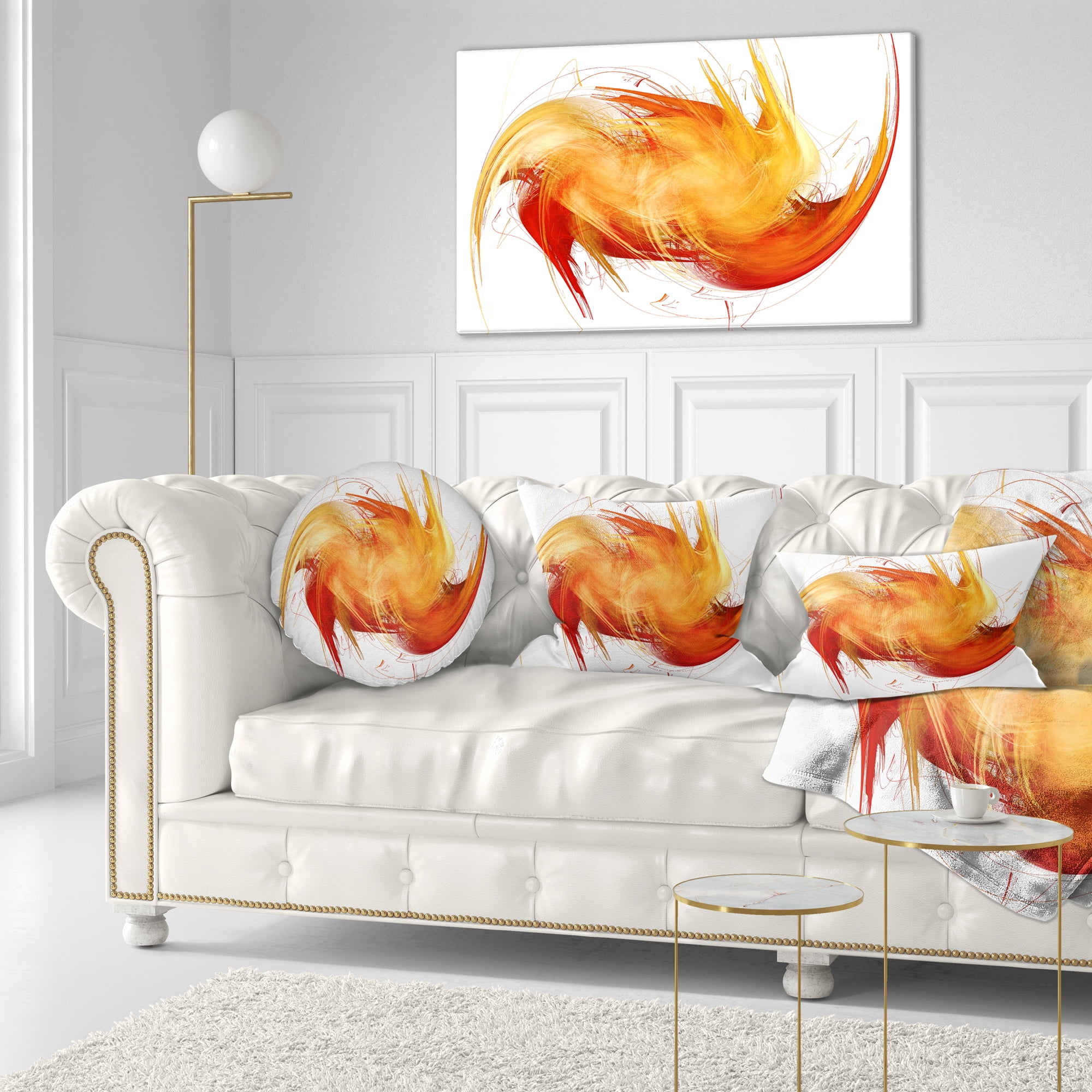 Designart 12" x 20" Brown Polyester Throw Pillow
