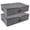 Black Gray,2pcs-27.5*15.7*7", variant on 3collapsible Rigid Underbed Storb 27.5 * 15.7 7" Folding Fabric Boxes For Clothing Blankets Shoes In Closet Wardrobe Beige