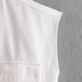 thumbnail image 4 of SWSMCLT Women's Crop Vest Dnim Shirt Soft Winter Sleeveless Top Tank Top Jean Vest Fall Button Cute Slimming Spring Loose Pocket White Large, 4 of 5