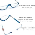 thumbnail image 4 of GJX 3 Pack Magnetic Reading Glasses for Men & Women - Adjustable Temple Computer Readers with Neck Strap, 4 of 7