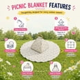 thumbnail image 3 of Foldable Waterproof Picnic Blanket, 2-in-1 Tote Beach Picnic Blanket & Insulated Cooler Bag,38 inch Waterproof Thick Padded Outdoor Mat for Beach,Camping & Travel, 3 of 7