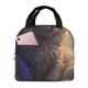 thumbnail image 1 of Easygdp Purple Flower Lazy Cat Bolsa Térmica Premium - Tela Oxford Impermeable, Gran Capacidad, Bolsillo Frontal, Unisex para Trabajo, Escuela, Actividades al Aire Libre y Picnics, 1 of 8
