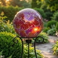 thumbnail image 5 of Sunnydaze Pearl Pink 10" Glass Outdoor Gazing Globe, 5 of 10