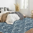thumbnail image 4 of GlowSol 6' x 9' Area Rug Vintage Medallion Area Rugs Floral Rug Soft Foldable Area Rugs for Dining Room Home Office, Blue, 4 of 6