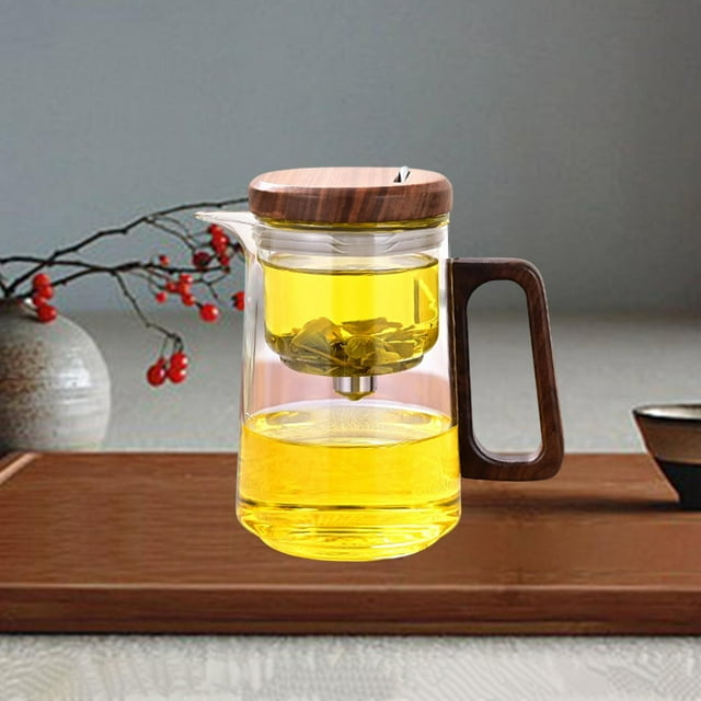 Elodie Glass Tea Pot Comfortable Grip Father's Day Gift Clear 28oz/800ml for Office