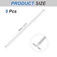 thumbnail image 2 of 5pcs 316 Stainless Steel Round Rod Bar, 2x400mm Silver Solid Shaft Rods, 2 of 6