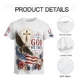 thumbnail image 2 of In God We Trust Shirt Patriotic Eagle Flag T-Shirt USA 1776-2026 Christian Independence Day Graphic Tee, 2 of 5