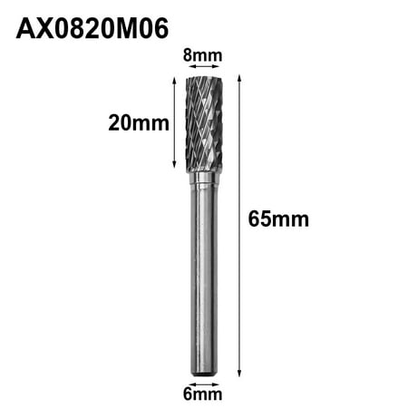 

Carbide Rotary File Milling Metal Grinding Cutter Burr Head Drill Bit 6mm Shank