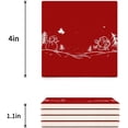 thumbnail image 3 of FMSHPON Merry Christmas Set of 4 Coaster for Drinks, Absorbent Ceramic Stone Coasters Cup Mat with Cork Base for Home Kitchen Room Coffee Table Bar Decor, 3 of 4