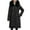 Black, variant on SwiftWear Women's Long Detachable Lining Parka Hooded Quilted Jacket with Faux Fur Trim, Wind-Resistant Convertible Winter Coat with Drawstring Waist