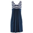 thumbnail image 1 of Fashion striped dress summer dress loose simple sleeveless dress women's clothingL Gao Jinjia LED, 1 of 2