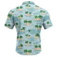 thumbnail image 7 of Hawaiian Mens Shirts Short Sleeve Ocean Wave Print Button Down Shirts Casual Stylish Beach Vacation Blouses, 7 of 7