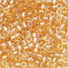 Miyuki Delica Seed Beads 11/0 Transparent Lt Amber AB DB100 7.2 Grams