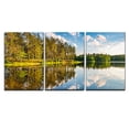 thumbnail image 2 of wall26 - 3 Piece Canvas Wall Art - Beautiful Forest Lake at Sunset - Modern Home Art Stretched and Framed Ready to Hang - 16"x24"x3 Panels, 2 of 4