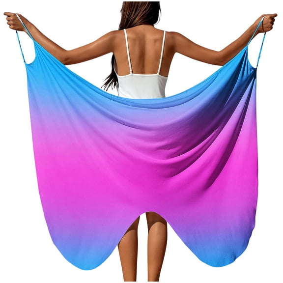 YSUEJPF Bathing Suit Cover Up Dress Women Gradient Color Swimsuit Coverups Sun Dresses Beachwear (Available in Plus Size, S-5XL)