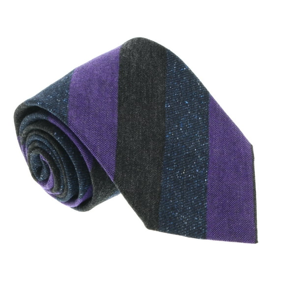 U5120 Grey/Purple Awning 100% Silk Tie