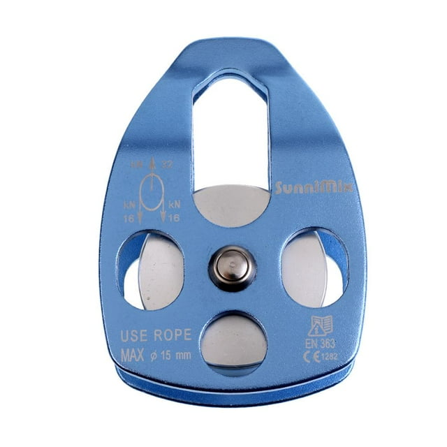 koolsoo CE Certified 32kN Single Pulley General Purpose for Caving Rock Climbing Lifting