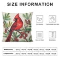 thumbnail image 6 of Nawypu  Linnet Throw Pillow Cover, Decorative Red Birds Pillow Case, Green Tree Cushion, Car Bed Bedroom Couch Decor, 2pcs Beige, 6 of 6
