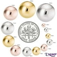 thumbnail image 4 of Kezef Women's Gold plated over 925 Silver High Polish Smooth Round Ball Stud Earring 5-Size Set - 3mm - 7mm, 4 of 6