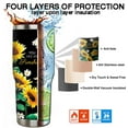 thumbnail image 6 of 40 oz Tumbler with Handle and Straw Leak Proof 40 oz Sunflower Cup Insulated Stainless Steel Coffee Travel Mug 40oz Sunflower Slim Tumbler with Handle Sunflower Gift for Women, 6 of 6