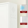 thumbnail image 3 of IKIMI 72" Metal Kitchen Pantry Cabinet, Freestanding Cupboard with Adjustable Shelves and 2 Drawers, Tall Storage Cabinet for Kitchen, Living Room or Laundry Room, White, 3 of 9