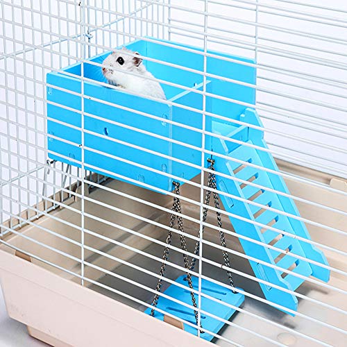 Tfwadmx Hamster Platform Hamster Swing Ladder Set Toy Hideout Hut for Mouse Chinchilla Rat