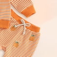 thumbnail image 4 of mgoYE Fall Winter Toddler Baby Girl Halloween Clothes Cute Print Ruffle Shirt Top Pants Set 2 Piece Newborn Infant Girl Outfit|Orange,2-3 Years, 4 of 8