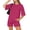 Hot Pink, variant on Women' Two Piece Lounge Set Oversized Boxy T-shirt Casual Short Sets Summer Travel Matching Set 2026 Fashion