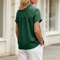 thumbnail image 4 of ClodeEU Women's Round Neck Short Sleeve Blouses,Casual Loose Fit Shirts for Summer ,Women's Plus L, 4 of 7