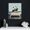 thumbnail image 5 of Nawypu Funny Animal Bathroom Wall Art Cute Panda In Bathtub Bathroom Pictures Wall Decor Bathroom Sign Canvas Prints Painting Home Office Decorations Framed Artwork For Bathroom, 5 of 5