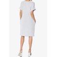 thumbnail image 2 of TheMogan Robe T-Shirt à Manches Courtes Col en V avec Poche pour Femmes Grande Taille, 2 of 6