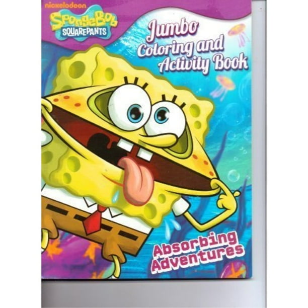 spongebob squarepants jumbo coloring & activity book absorbing