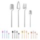 thumbnail image 3 of Conjunto de cubiertos pulidos de acero inoxidableCubiertos pulidos de acero inoxidable Forks Forks Postres Tailware Cocina Cubiertos para viajar Ceremonia de boda Camping Silver Inevent HA009536-02, 3 of 7