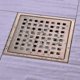 thumbnail image 2 of Brushed Gold Square Shower Floor Drain, 304 Stainless Steel For Bathroom Kitchen, 2 of 5