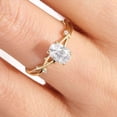 thumbnail image 5 of Jewelerix 14K Yellow,White Gold Vermeil Ring Oval Cut Engagement Solitaire Ring Moissanite Bridal Wedding Jewelry for Women's, 5 of 7