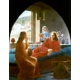 thumbnail image 2 of Dalsgaard, Christen 12x14 Gold Ornate Wood Framed with Double Matting Museum Art Print Titled - Jesus With Mary and Martha, 2 of 4