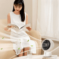 thumbnail image 4 of Mini Portable Bladeless Air Circulating Fan USB Rechargeable 5000mAh Battery 5 Gear Wind Home Cordless Table Fan(White), 4 of 7