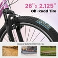 thumbnail image 3 of Ambifirner 26 inch Mountain Bike Women, 21 Speeds High-Carbon Steel Frame, Adjustable Seat Sport Cycling MTB Bicycle ,City Bike for Adult, 3 of 9