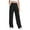 Black, variant on FAIWAD Girls Cargo Sweatpants Elastic Waist Wide Leg Joggers with Pockets Kids Causal Workout Pants Activewear