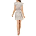 thumbnail image 3 of INSPIRE CHIC Women's Casual Floral Print V Neck A-Line Ruffle Sleeveless Dress M Green, 3 of 7
